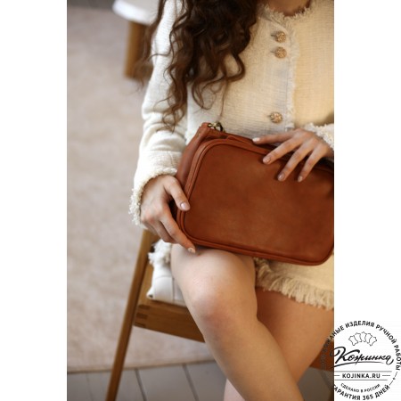 Женская кожаная сумка "Эмма" (рыжая)